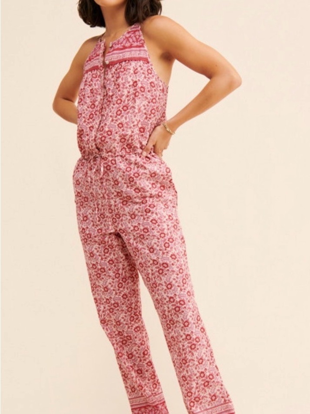 Faherty Adella Jumpsuit Womens Size S
